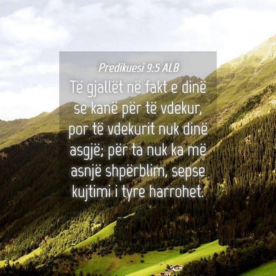 Picture 04 - Predikuesi 9:5 ALB - Të gjallët në fakt e dinë se kanë për të - Bible Verse Picture