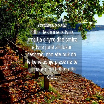 Picture 04 - Predikuesi 9:6 ALB - Edhe dashuria e tyre, urrejtja e tyre dhe smira e - Bible Verse Picture