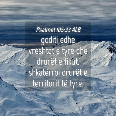 Picture 04 - Psalmet 105:33 ALB - goditi edhe vreshtat e tyre dhe drurët e fikut, - Bible Verse Picture