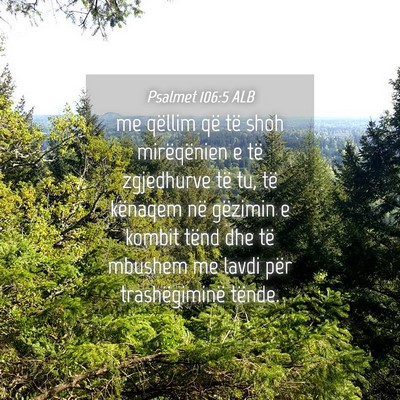 Picture 04 - Psalmet 106:5 ALB - me qëllim që të shoh mirëqënien e të - Bible Verse Picture