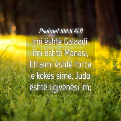 Picture 04 - Psalmet 108:8 ALB - Imi është Galaadi, imi është Manasi, Efraimi - Bible Verse Picture