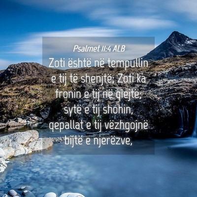 Picture 04 - Psalmet 11:4 ALB - Zoti është në tempullin e tij të shenjtë; - Bible Verse Picture