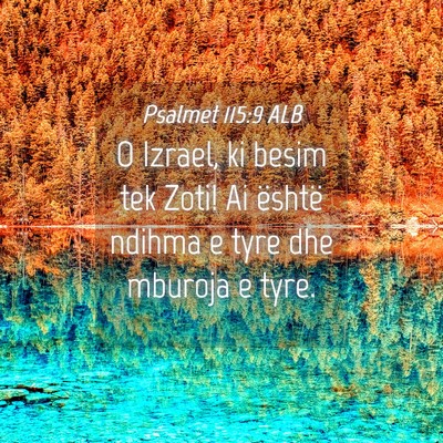Picture 04 - Psalmet 115:9 ALB - O Izrael, ki besim tek Zoti! Ai është ndihma e - Bible Verse Picture