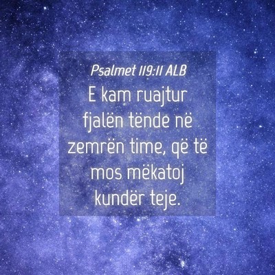 Picture 04 - Psalmet 119:11 ALB - E kam ruajtur fjalën tënde në zemrën time, - Bible Verse Picture