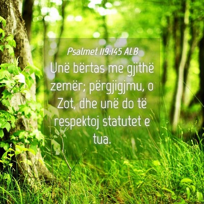 Picture 04 - Psalmet 119:145 ALB - Unë bërtas me gjithë zemër; përgjigjmu, o - Bible Verse Picture