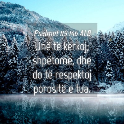 Picture 04 - Psalmet 119:146 ALB - Unë të kërkoj; shpëtomë, dhe do të - Bible Verse Picture