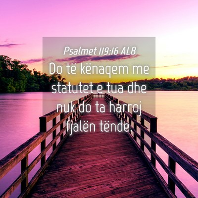 Picture 04 - Psalmet 119:16 ALB - Do të kënaqem me statutet e tua dhe nuk do ta - Bible Verse Picture
