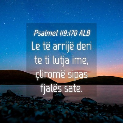 Picture 04 - Psalmet 119:170 ALB - Le të arrijë deri te ti lutja ime, çliromë - Bible Verse Picture