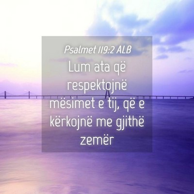 Picture 04 - Psalmet 119:2 ALB - Lum ata që respektojnë mësimet e tij, që e - Bible Verse Picture