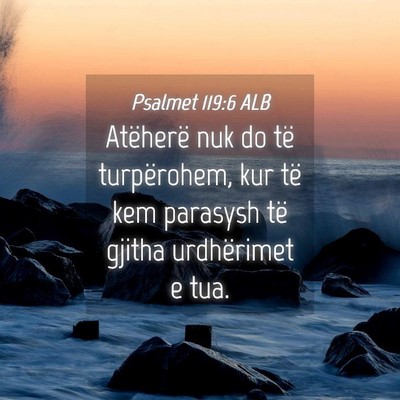 Picture 04 - Psalmet 119:6 ALB - Atëherë nuk do të turpërohem, kur të kem - Bible Verse Picture