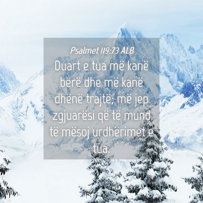 Picture 04 - Psalmet 119:73 ALB - Duart e tua më kanë bërë dhe më kanë - Bible Verse Picture