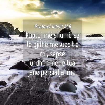 Picture 04 - Psalmet 119:99 ALB - Kuptoj më shumë se të gjithë mësuesit e mi, - Bible Verse Picture