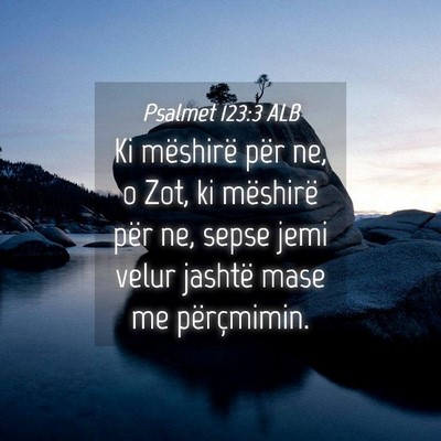 Picture 04 - Psalmet 123:3 ALB - Ki mëshirë për ne, o Zot, ki mëshirë për - Bible Verse Picture