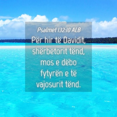 Picture 04 - Psalmet 132:10 ALB - Për hir të Davidit, shërbëtorit tënd, mos e - Bible Verse Picture