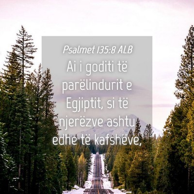 Picture 04 - Psalmet 135:8 ALB - Ai i goditi të parëlindurit e Egjiptit, si të - Bible Verse Picture