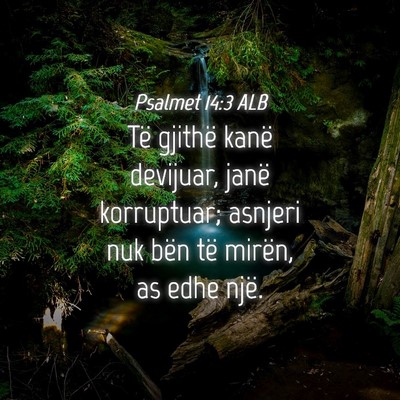Picture 04 - Psalmet 14:3 ALB - Të gjithë kanë devijuar, janë korruptuar; - Bible Verse Picture