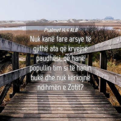 Picture 04 - Psalmet 14:4 ALB - Nuk kanë fare arsye të gjithë ata që kryejnë - Bible Verse Picture
