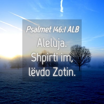 Picture 04 - Psalmet 146:1 ALB - Aleluja. Shpirti im, lëvdo - Bible Verse Picture