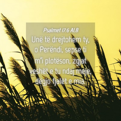 Picture 04 - Psalmet 17:6 ALB - Unë të drejtohem ty, o Perëndi, sepse ti m’i - Bible Verse Picture