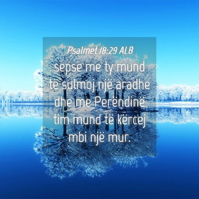 Picture 04 - Psalmet 18:29 ALB - sepse me ty mund të sulmoj një aradhe dhe me - Bible Verse Picture