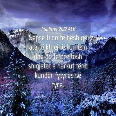 Picture 04 - Psalmet 21:12 ALB - Sepse ti do të bësh që ata të kthejnë - Bible Verse Picture
