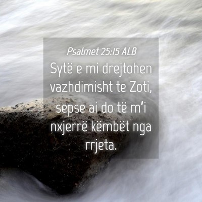 Picture 04 - Psalmet 25:15 ALB - Sytë e mi drejtohen vazhdimisht te Zoti, sepse - Bible Verse Picture