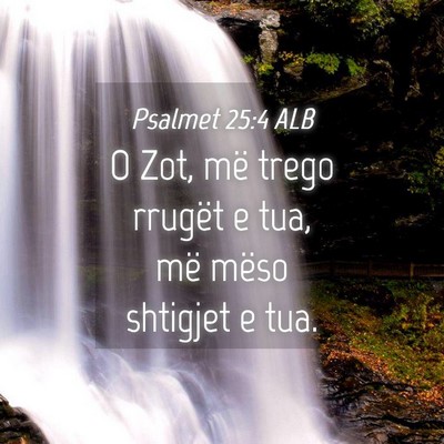 Picture 04 - Psalmet 25:4 ALB - O Zot, më trego rrugët e tua, më mëso - Bible Verse Picture