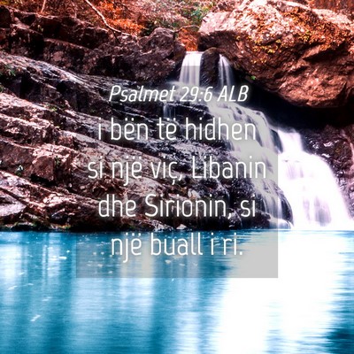 Picture 04 - Psalmet 29:6 ALB - i bën të hidhen si një viç, Libanin dhe - Bible Verse Picture