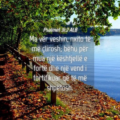 Picture 04 - Psalmet 31:2 ALB - Ma vër veshin, nxito të më çlirosh; bëhu - Bible Verse Picture