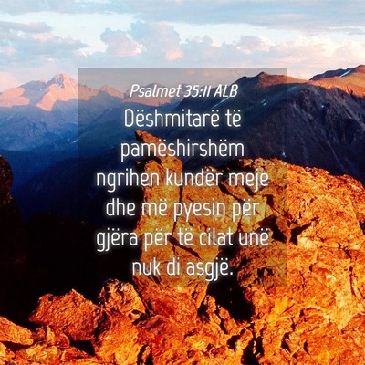 Picture 04 - Psalmet 35:11 ALB - Dëshmitarë të pamëshirshëm ngrihen kundër - Bible Verse Picture