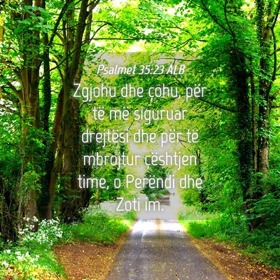 Picture 04 - Psalmet 35:23 ALB - Zgjohu dhe çohu, për të më siguruar drejtësi - Bible Verse Picture