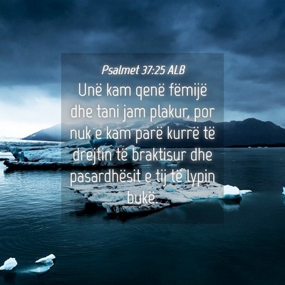 Picture 04 - Psalmet 37:25 ALB - Unë kam qenë fëmijë dhe tani jam plakur, por - Bible Verse Picture
