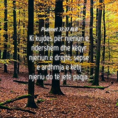 Picture 04 - Psalmet 37:37 ALB - Ki kujdes për njeriun e ndershëm dhe këqyr - Bible Verse Picture