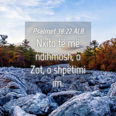 Picture 04 - Psalmet 38:22 ALB - Nxito të më ndihmosh, o Zot, o shpëtimi - Bible Verse Picture