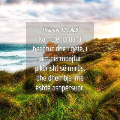 Picture 04 - Psalmet 39:2 ALB - Kam qëndruar i heshtur dhe i qetë, i jam - Bible Verse Picture