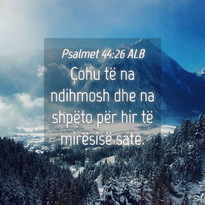 Picture 04 - Psalmet 44:26 ALB - Çohu të na ndihmosh dhe na shpëto për hir të - Bible Verse Picture