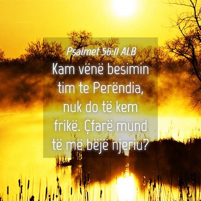 Picture 04 - Psalmet 56:11 ALB - Kam vënë besimin tim te Perëndia, nuk do të - Bible Verse Picture