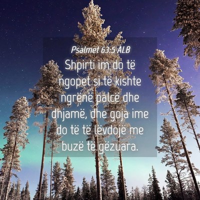 Picture 04 - Psalmet 63:5 ALB - Shpirti im do të ngopet si të kishte ngrënë - Bible Verse Picture