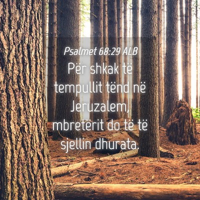 Picture 04 - Psalmet 68:29 ALB - Për shkak të tempullit tënd në Jeruzalem, - Bible Verse Picture