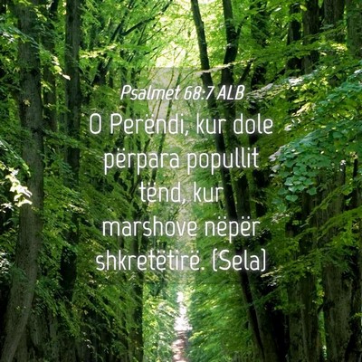 Picture 04 - Psalmet 68:7 ALB - O Perëndi, kur dole përpara popullit tënd, kur - Bible Verse Picture