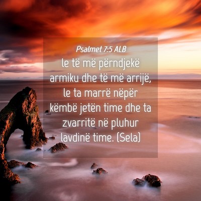 Picture 04 - Psalmet 7:5 ALB - le të më përndjekë armiku dhe të më - Bible Verse Picture