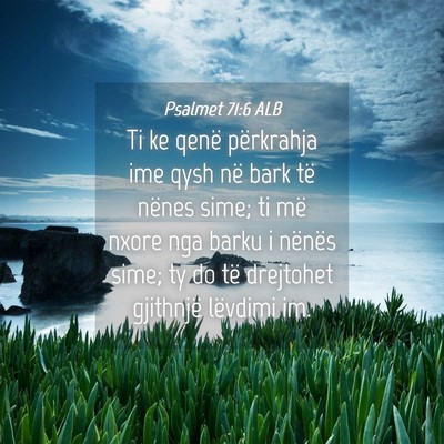 Picture 04 - Psalmet 71:6 ALB - Ti ke qenë përkrahja ime qysh në bark të - Bible Verse Picture
