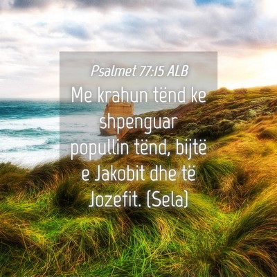 Picture 04 - Psalmet 77:15 ALB - Me krahun tënd ke shpenguar popullin tënd, - Bible Verse Picture