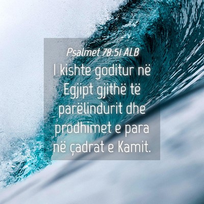 Picture 04 - Psalmet 78:51 ALB - I kishte goditur në Egjipt gjithë të - Bible Verse Picture