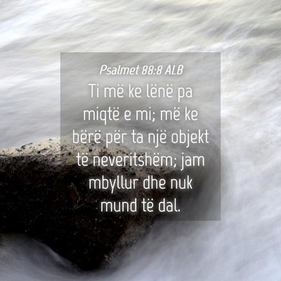 Picture 04 - Psalmet 88:8 ALB - Ti më ke lënë pa miqtë e mi; më ke bërë - Bible Verse Picture