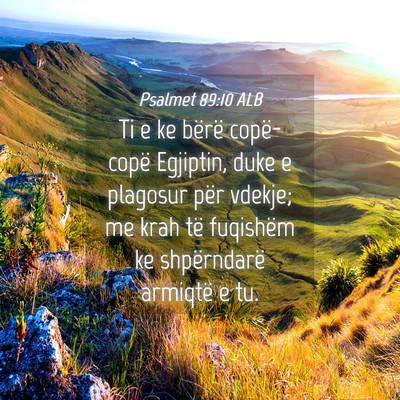 Picture 04 - Psalmet 89:10 ALB - Ti e ke bërë copë-copë Egjiptin, duke e - Bible Verse Picture