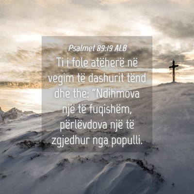 Picture 04 - Psalmet 89:19 ALB - Ti i fole atëherë në vegim të dashurit tënd - Bible Verse Picture