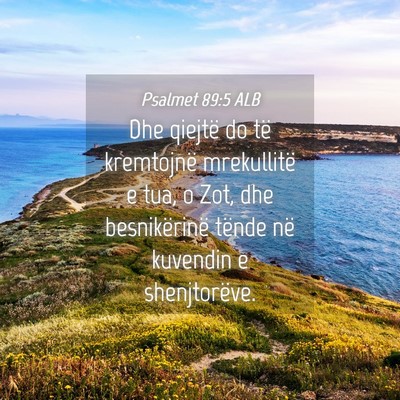 Picture 04 - Psalmet 89:5 ALB - Dhe qiejtë do të kremtojnë mrekullitë e tua, - Bible Verse Picture