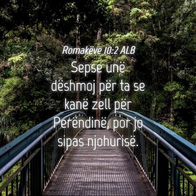 Picture 04 - Romakëve 10:2 ALB - Sepse unë dëshmoj për ta se kanë zell për - Bible Verse Picture