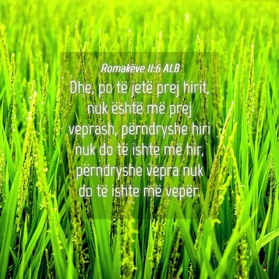 Picture 04 - Romakëve 11:6 ALB - Dhe, po të jetë prej hirit, nuk është më - Bible Verse Picture